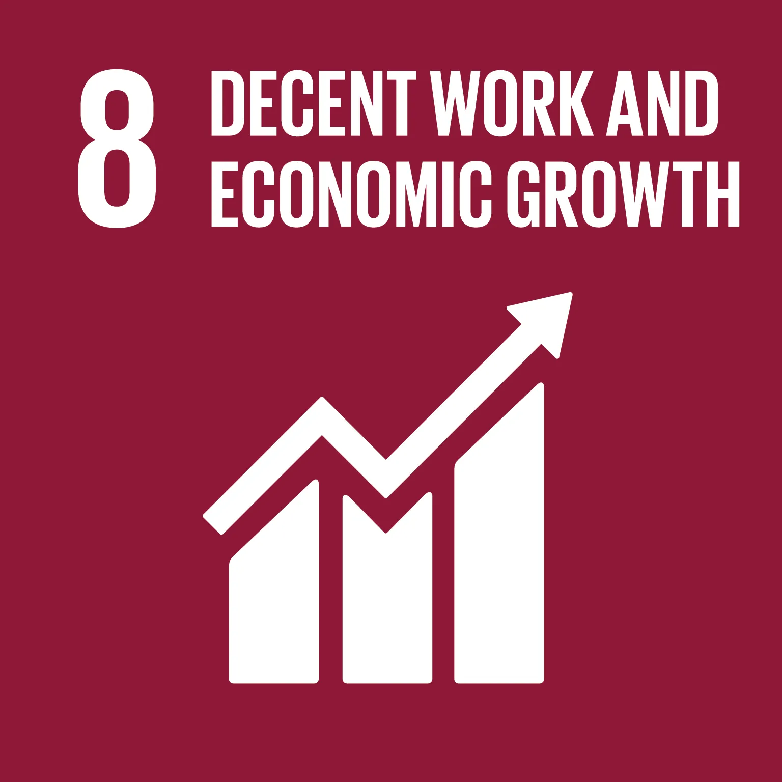 SDG 8 Decent Work and Economic Growth logo